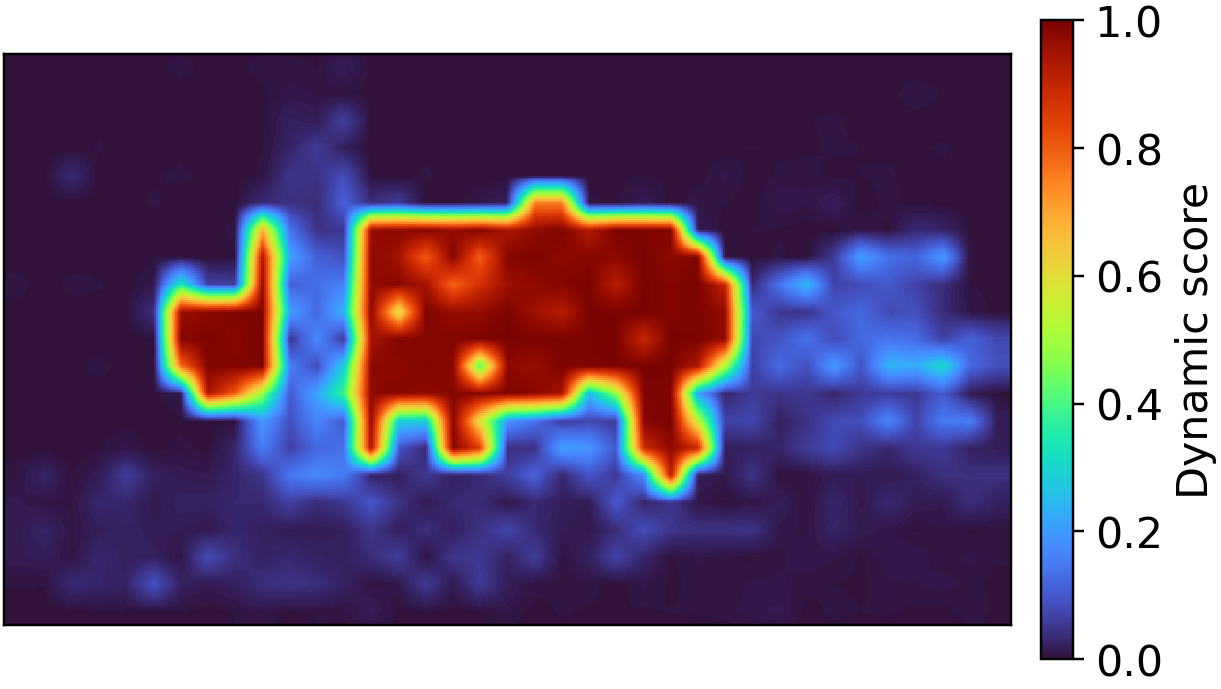 Stored PMD dynamic score map for rhino frame 70